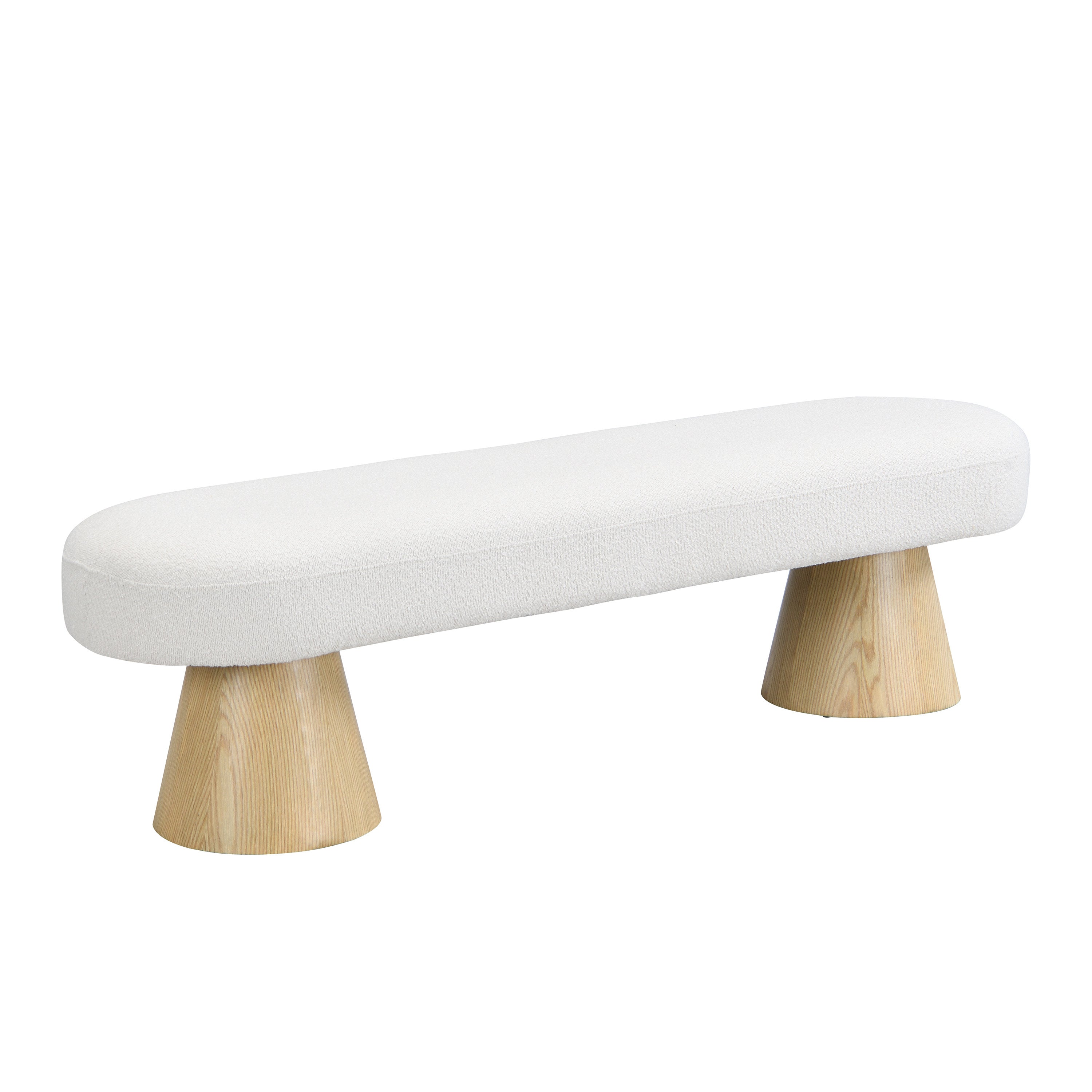 Walker Edison | Banc rembourré en boucle de 162,5 cm 