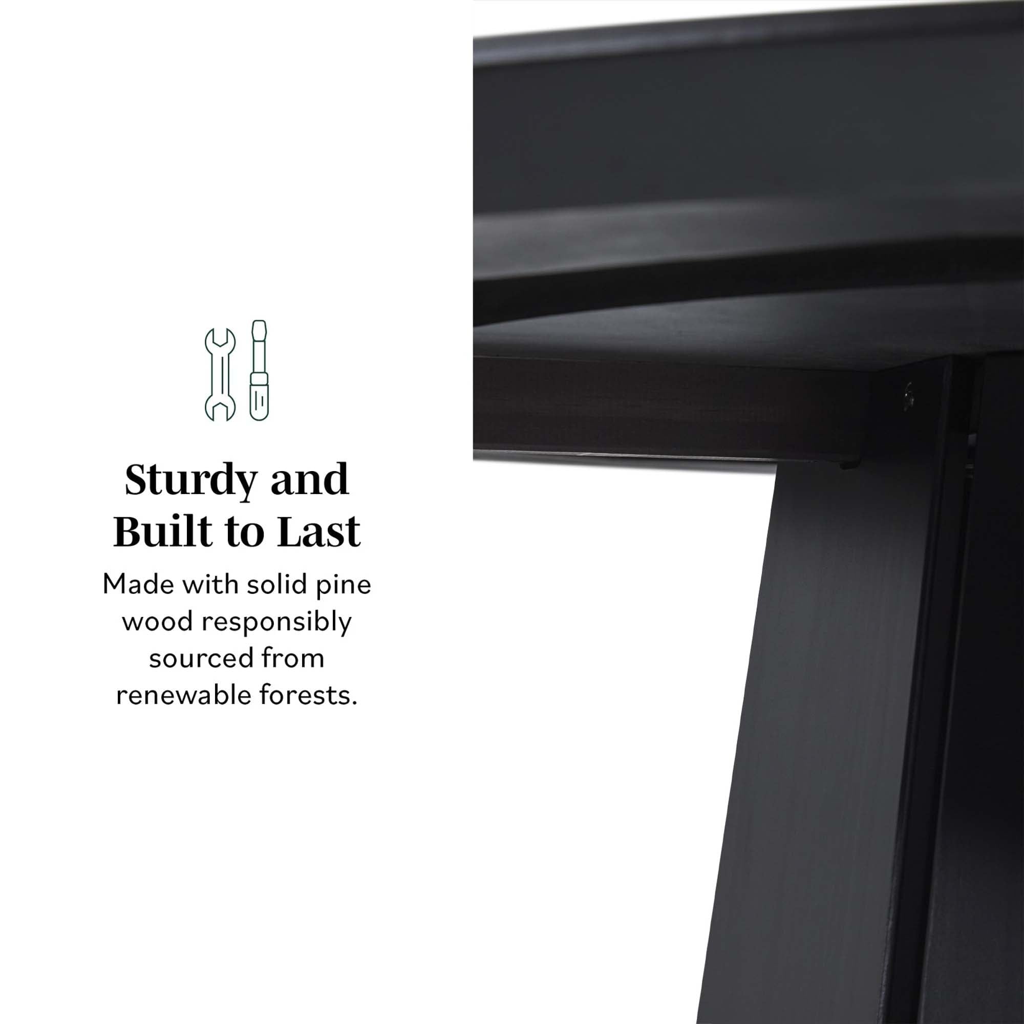 Table de salle à manger ronde en bois massif Koa 48 avec pied central