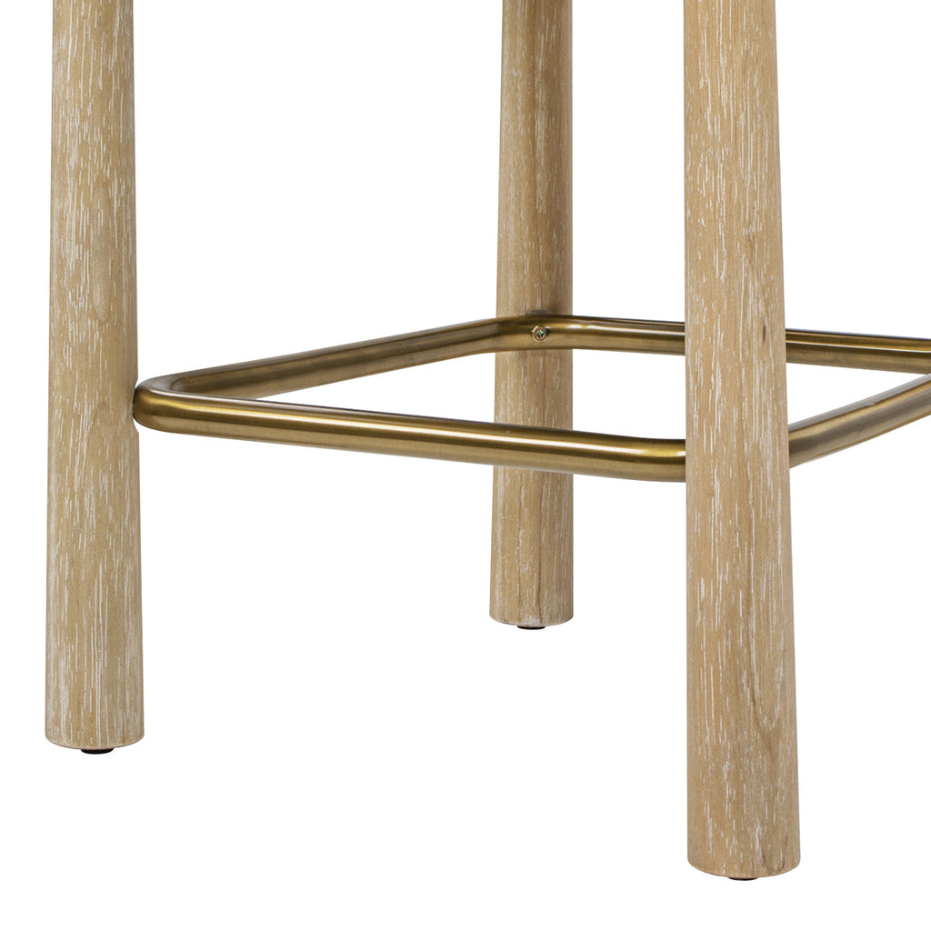 Tabouret de bar Arden 27,5 cm en fourrure véritable, hauteur comptoir