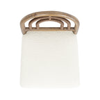 Tabouret de bar Leon 27' à dossier arqué, en bois et tissu, lot de 2 