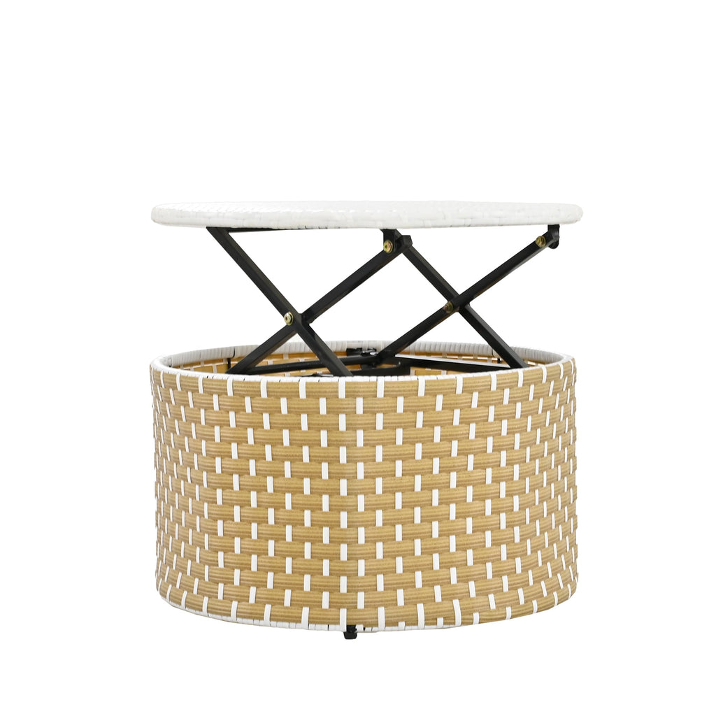 Walker Edison | Ensemble de canapés de jardin modulaires ronds pour bain de soleil