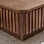 Walker Edison | Table basse et bureau modernes à plateau relevable cannelé 