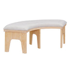 Walker Edison | Charmant ensemble de salle à manger rustique rond 5 pièces avec chaises et banc incurvé 