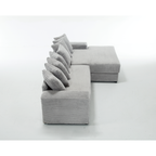 Walker Edison | Canapé d'angle Cloud en velours côtelé, en forme de L, à droite