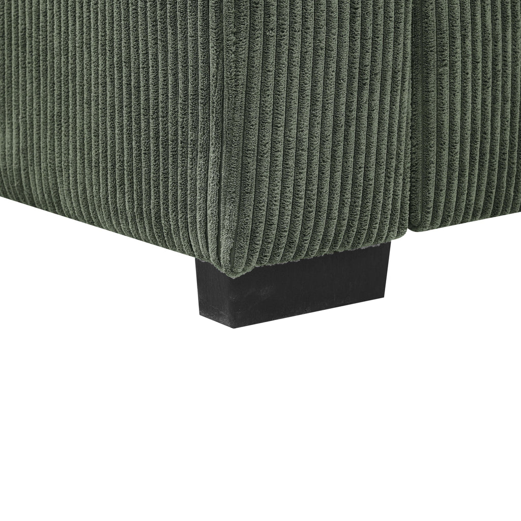 Walker Edison | Canapé deux places Cloud en velours côtelé vert côtier