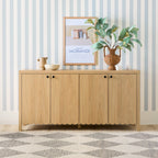 Buffet/meuble TV Paisley 60 moderne à bords festonnés, montage facile