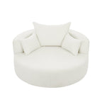 Fauteuil pivotant rond Walker Edison à 360° avec coussins