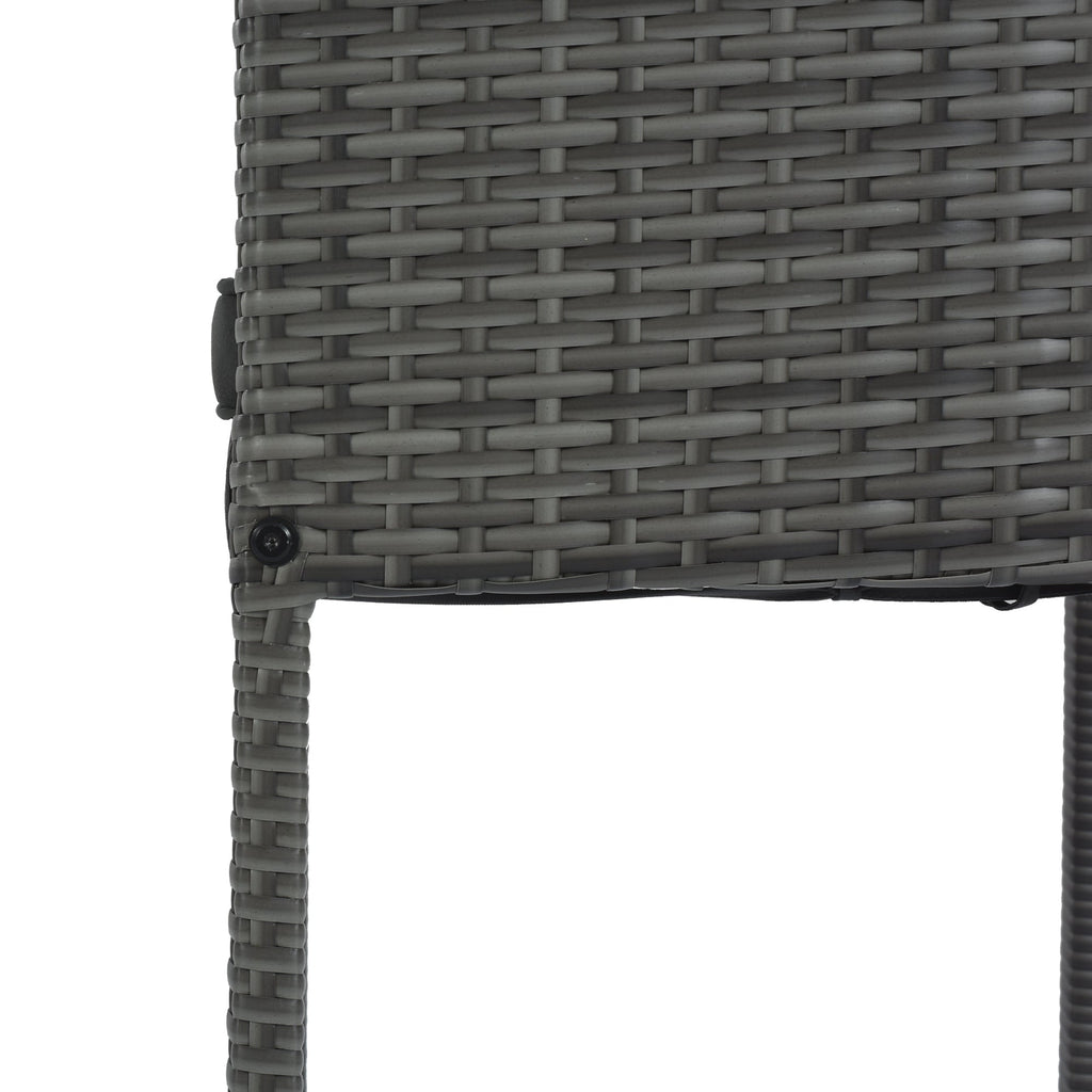 Walker Edison | Ensemble de bar extérieur en osier 5 pièces