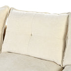 Walker Edison | Canapé d'angle en chenille avec coussins d'accoudoirs réglables 