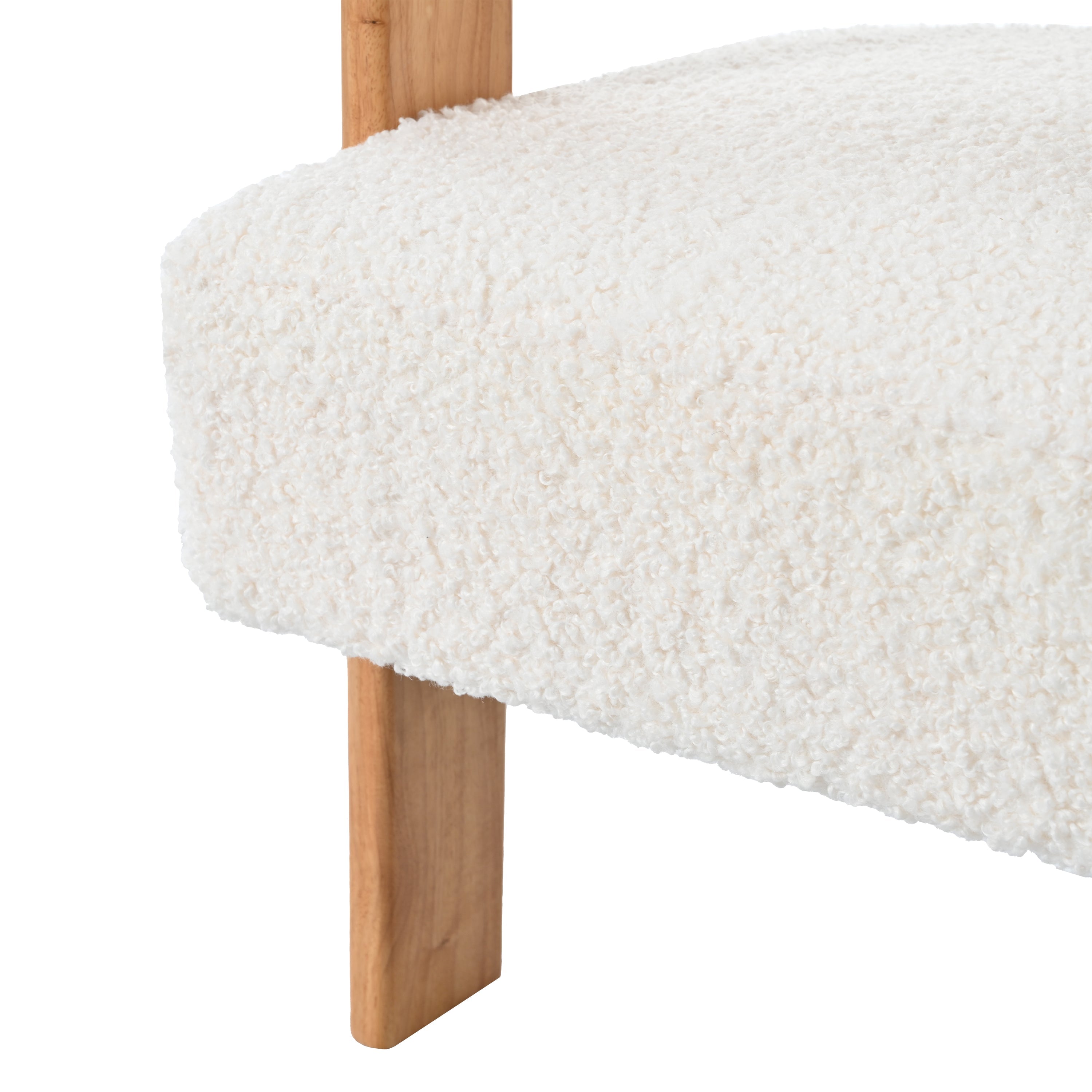 Walker Edison | Fauteuil d'appoint en forme de tonneau Boucle 