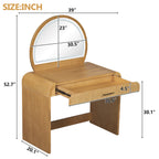 Walker Edison | Coiffeuse au design moderne à courbes cannelées