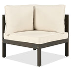 Ensemble de canapé d'extérieur 4 pièces en bois d'acacia Walker Edison |