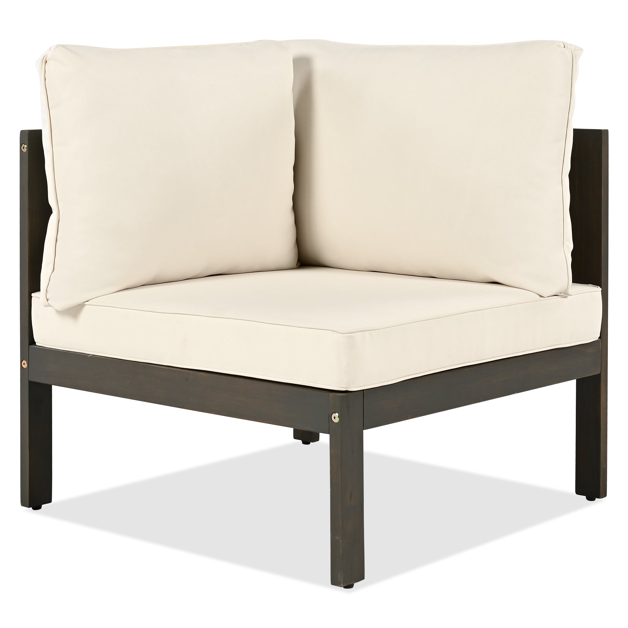 Ensemble de canapé d'extérieur 4 pièces en bois d'acacia Walker Edison |