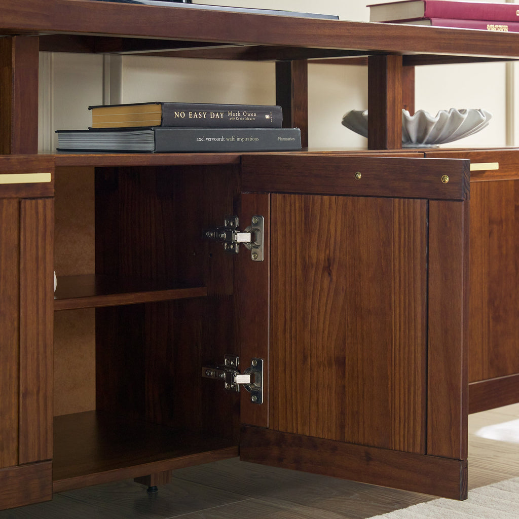 Meuble TV moderne Isla avec plateau en verre