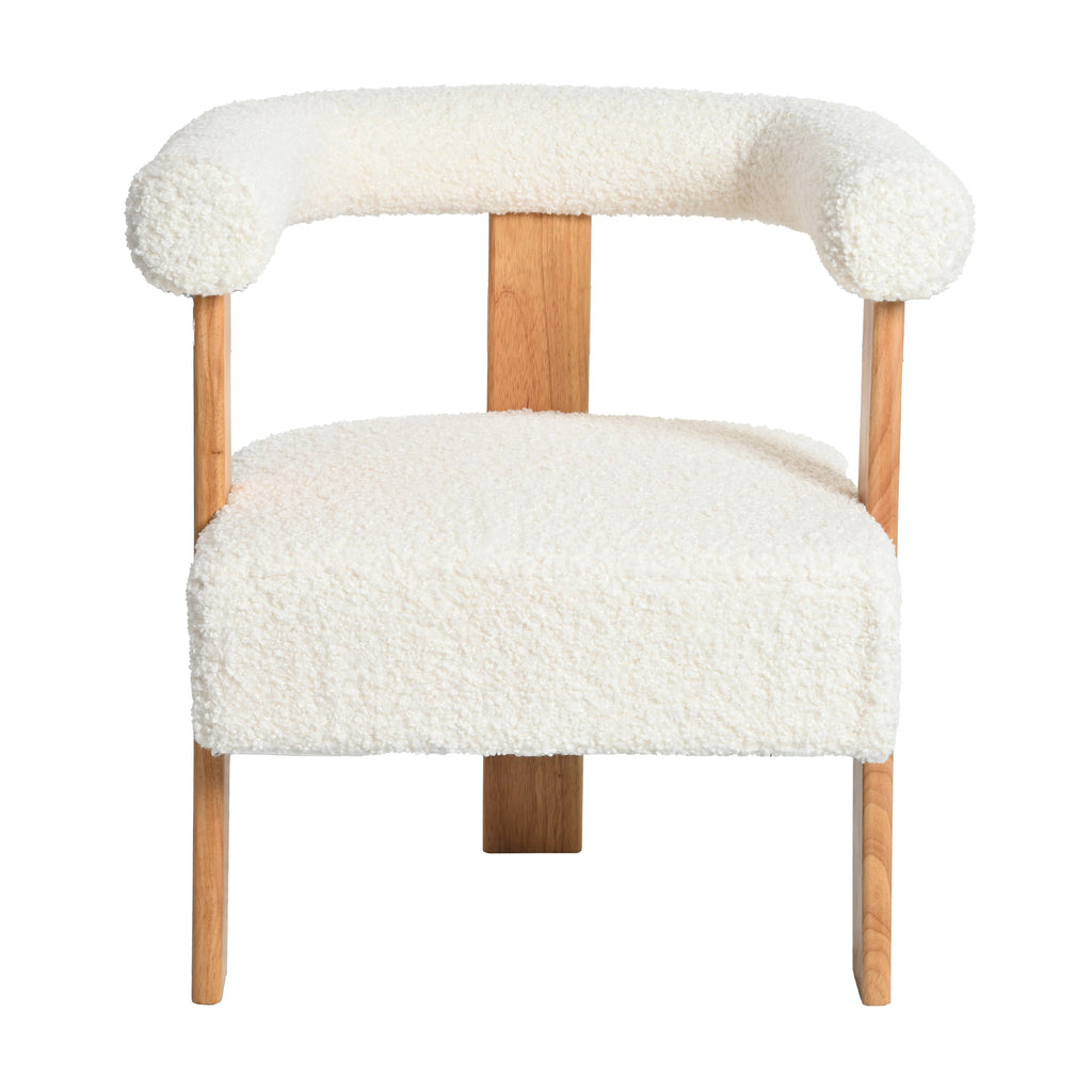 Walker Edison | Fauteuil d'appoint en forme de tonneau Boucle 