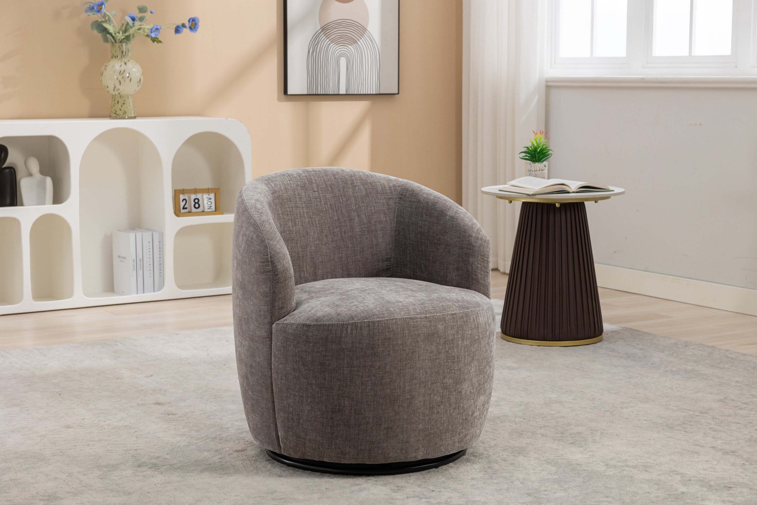 Fauteuil pivotant Walker Edison | Chenille