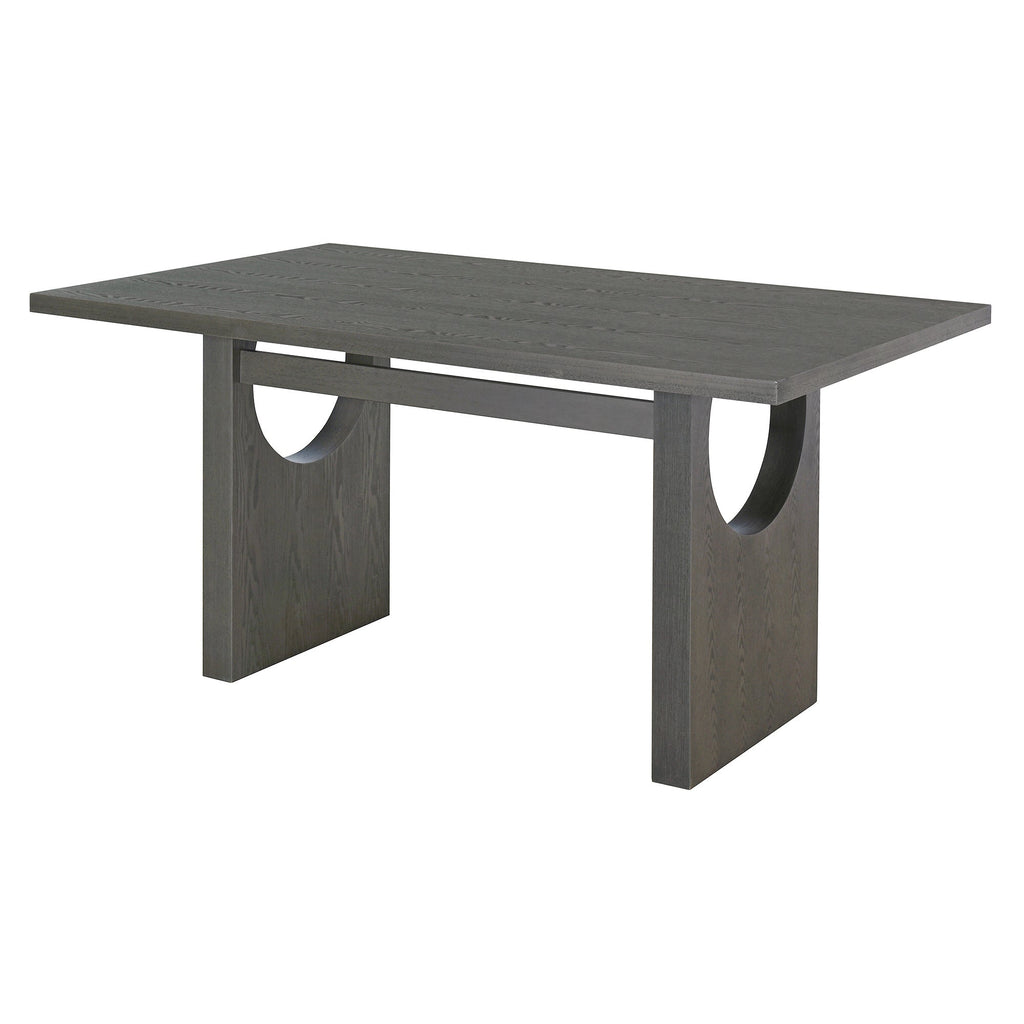 Walker Edison | Ensemble table et chaises rétro en bois 7 pièces pour 6 personnes, 152 cm, avec chaises rembourrées 