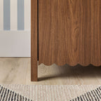 Buffet/meuble TV Paisley 60 moderne à bords festonnés, montage facile