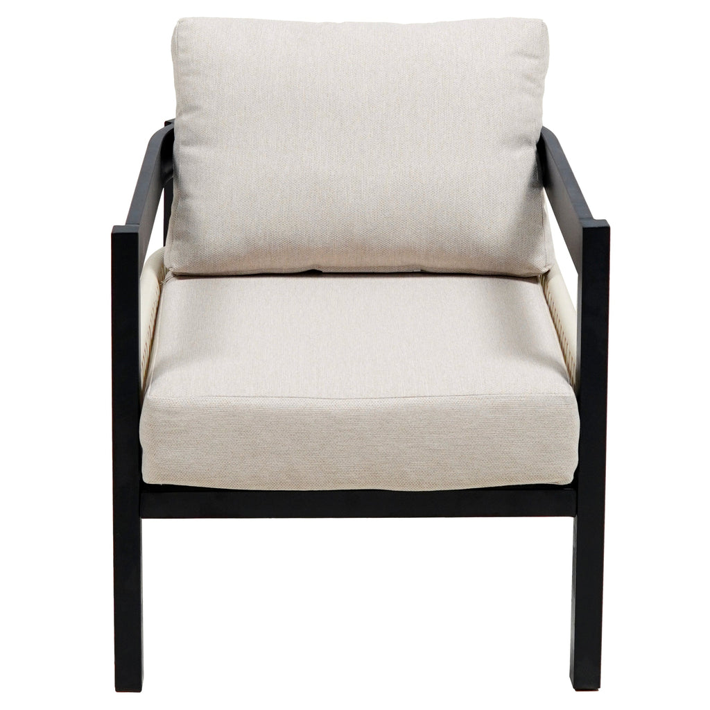 Walker Edison | Ensemble canapé d'extérieur en fer forgé au design moderne avec table basse 