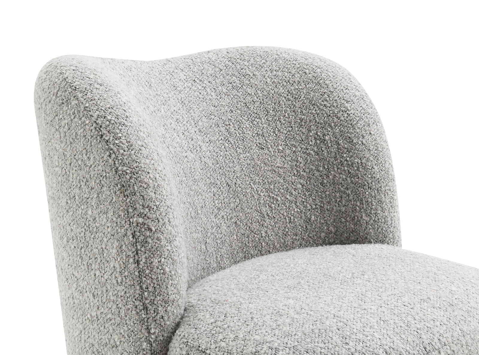 Fauteuil d'appoint incurvé en boucle avec pieds boule