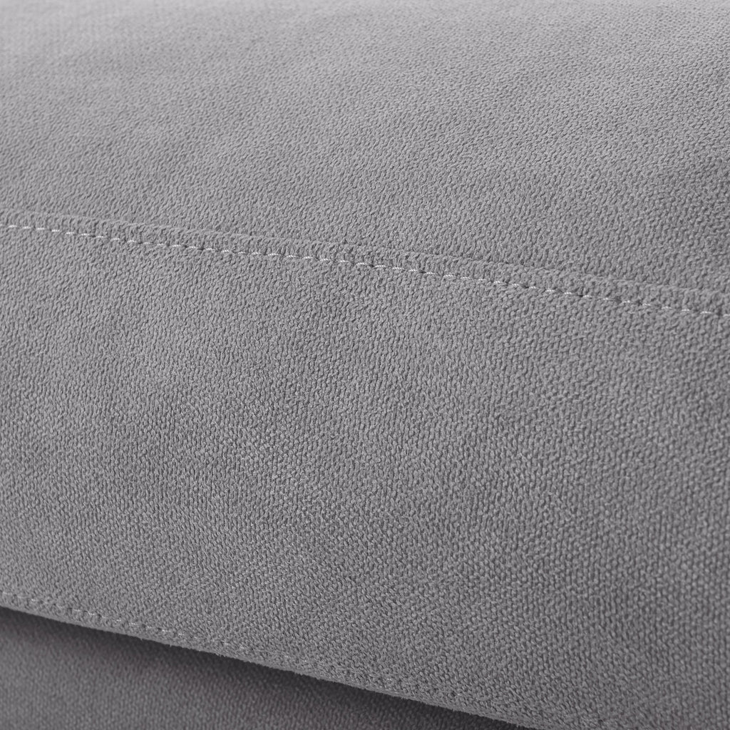 Walker Edison | Canapé d'angle convertible gris avec méridienne réversible 