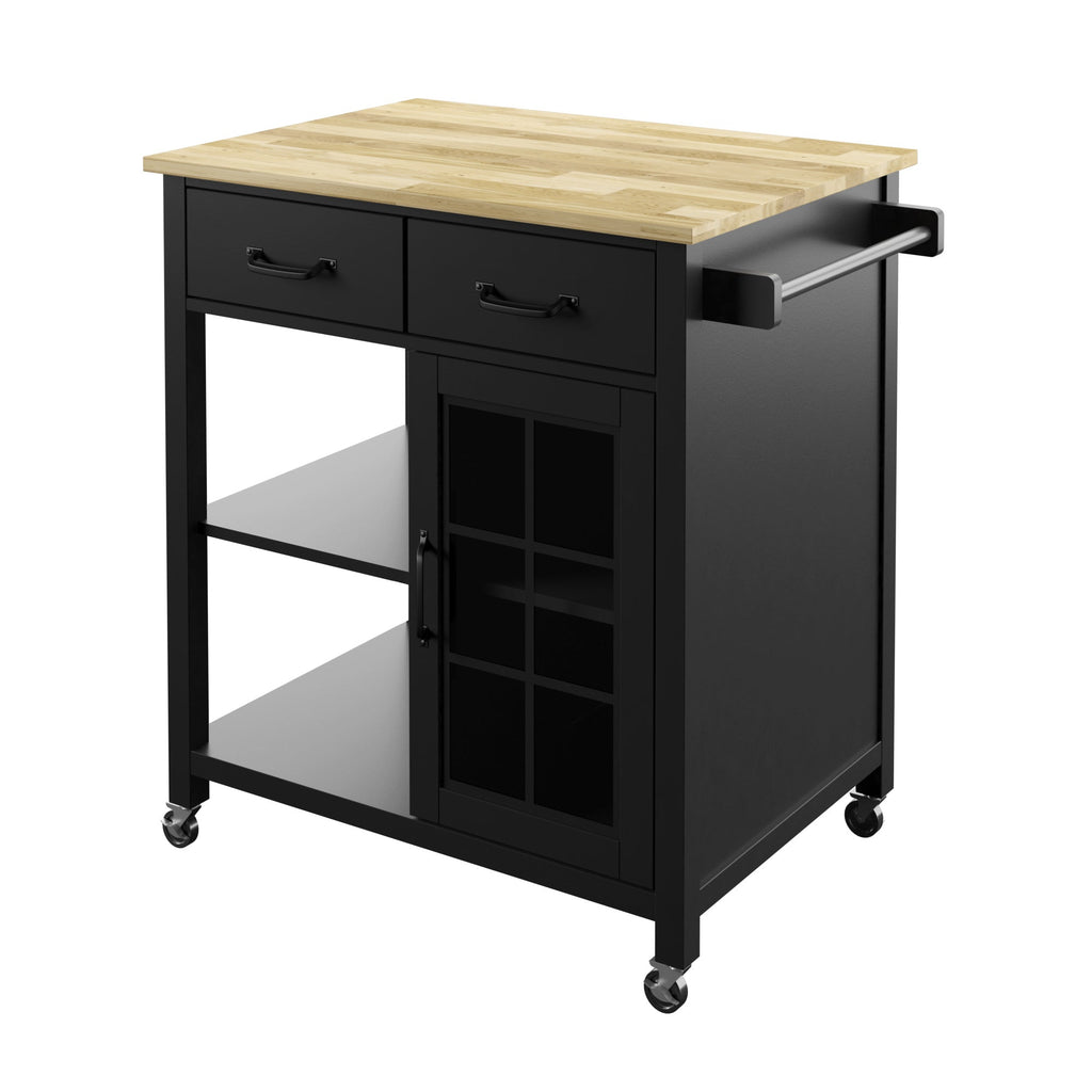 Chariot de cuisine roulant compact avec rangement