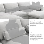 Walker Edison | Canapé d'angle modulaire moderne en chenille nuage avec rangement