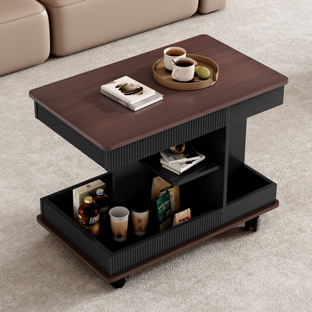 Walker Edison | Table d'appoint multifonctionnelle moderne et réglable avec plateau relevable