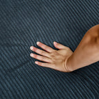 Walker Edison | Canapé d'angle Cloud en velours côtelé bleu sarcelle avec méridienne double