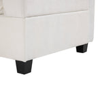 Walker Edison | Canapé d'angle modulaire en forme de U Cloud avec pouf et table basse