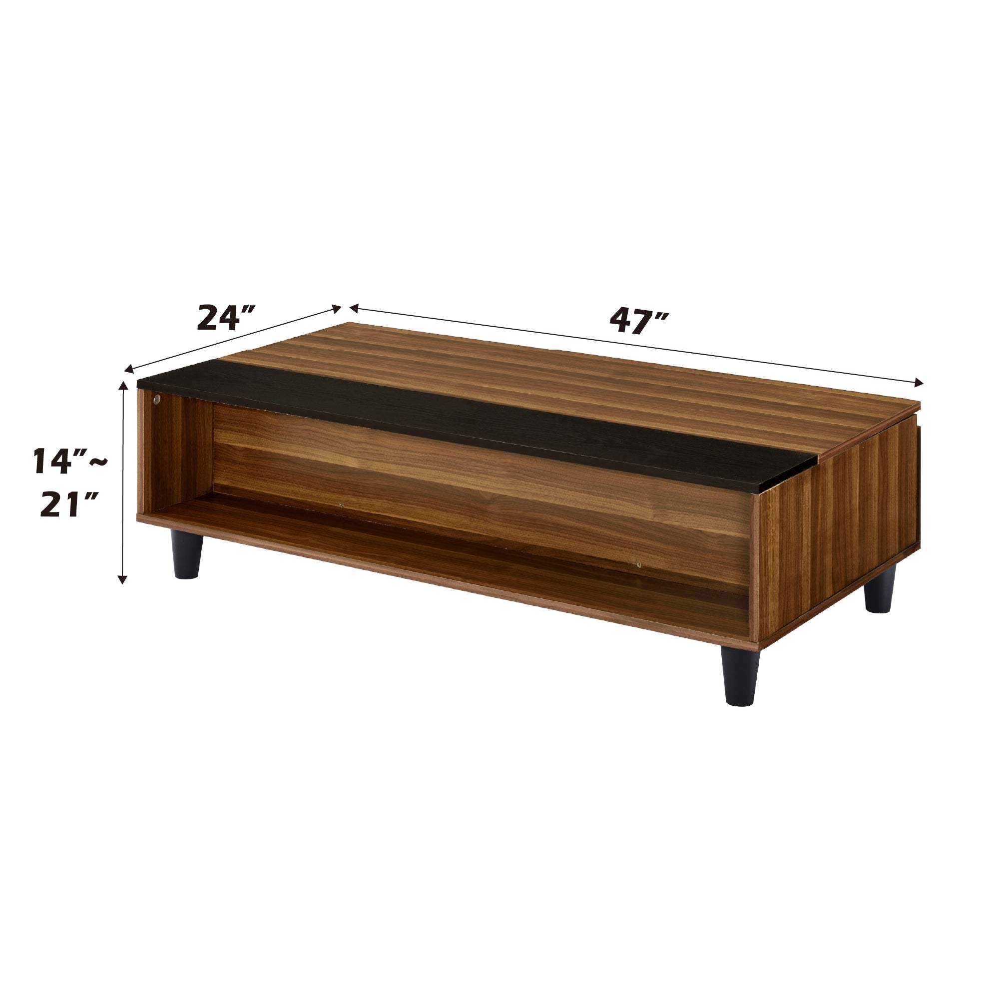Walker Edison | Avala Table basse et bureau convertibles avec plateau relevable