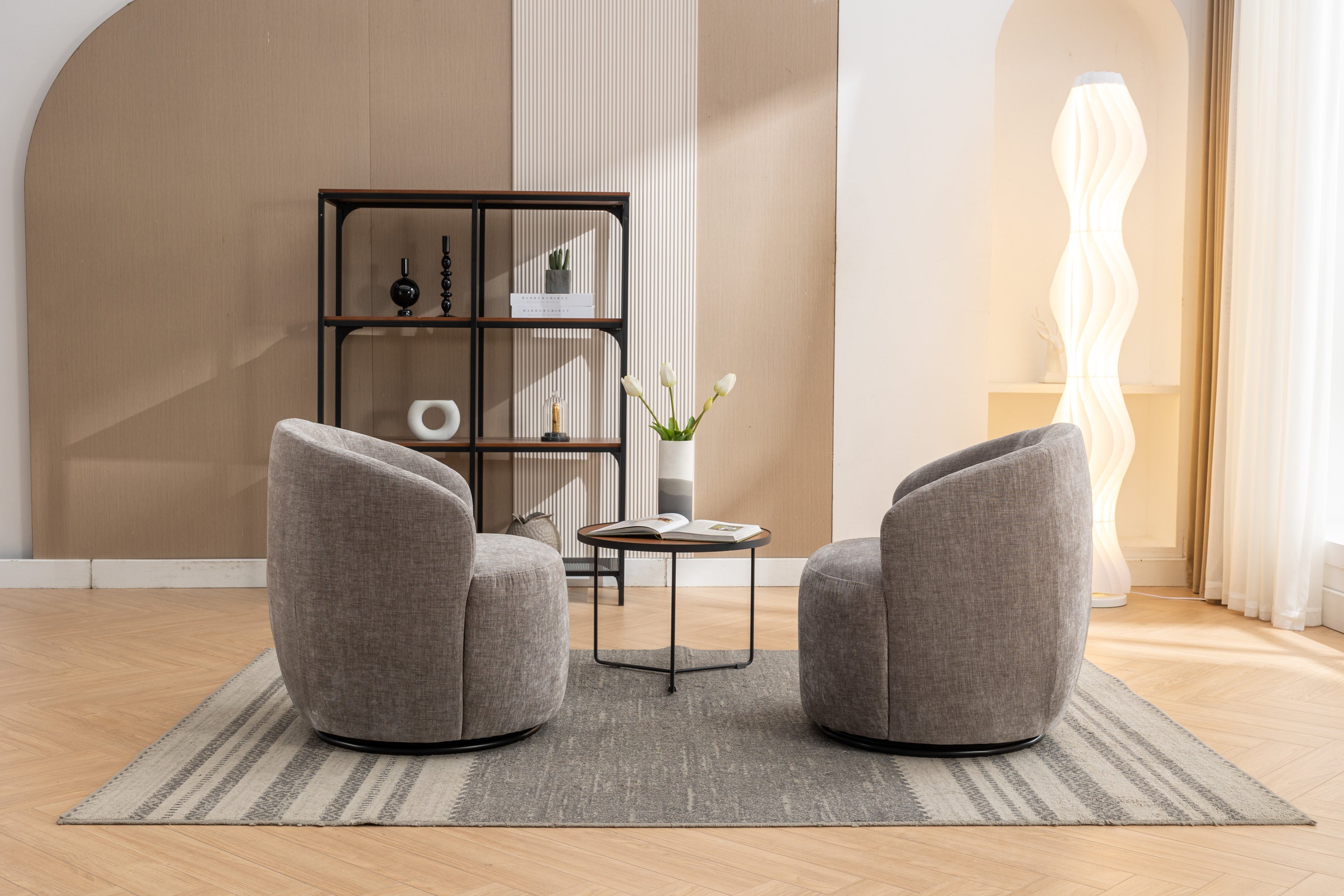 Fauteuil pivotant Walker Edison | Chenille