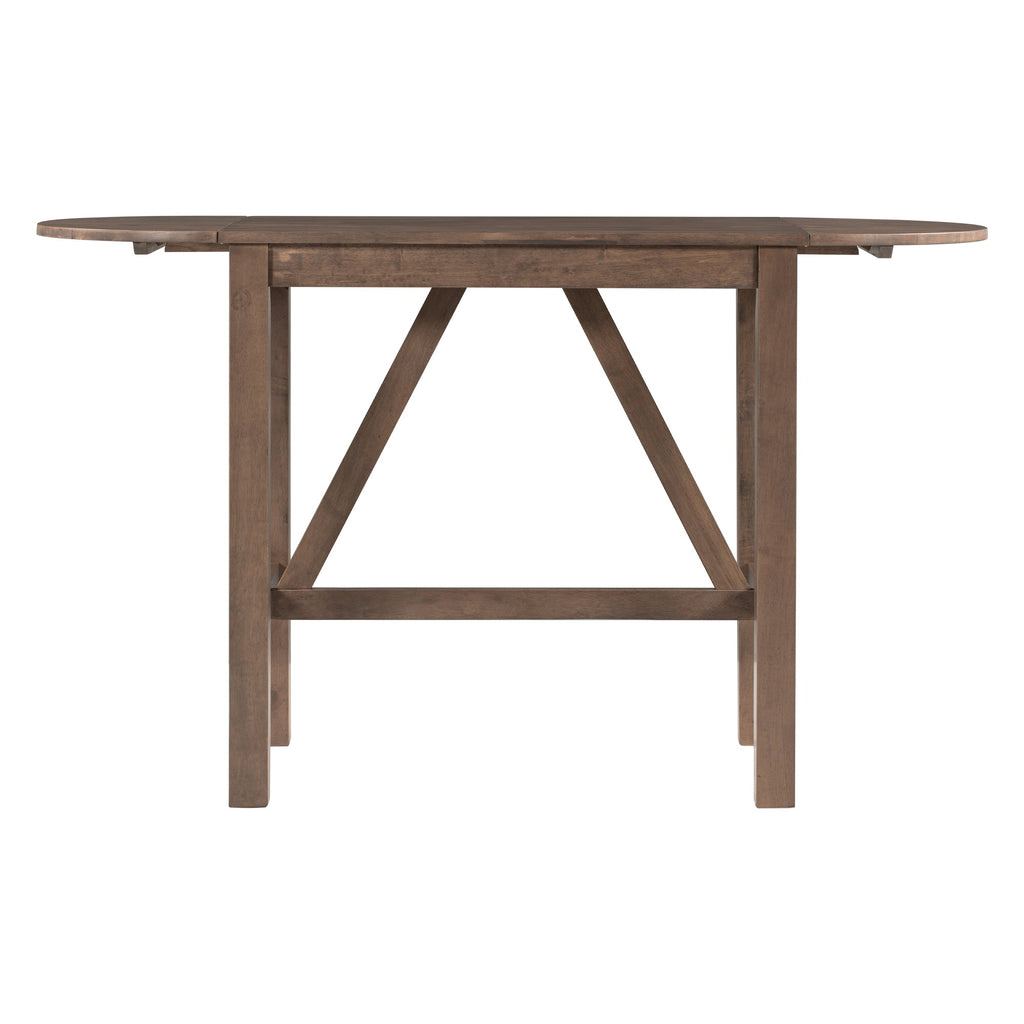 Walker Edison | Ensemble table et chaises de salle à manger 3 pièces en bois, hauteur comptoir, avec abattants