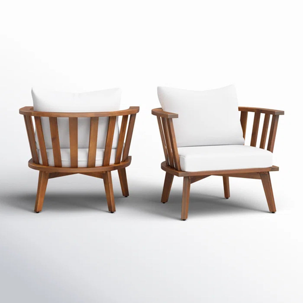 Walker Edison | Ensemble de 2 fauteuils de jardin en bois de teck et d'acacia
