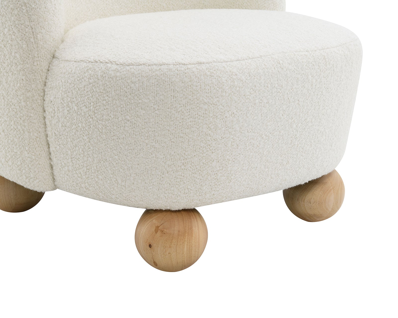 Fauteuil d'appoint incurvé en boucle avec pieds boule