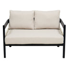 Walker Edison | Ensemble canapé d'extérieur en fer forgé au design moderne avec table basse 