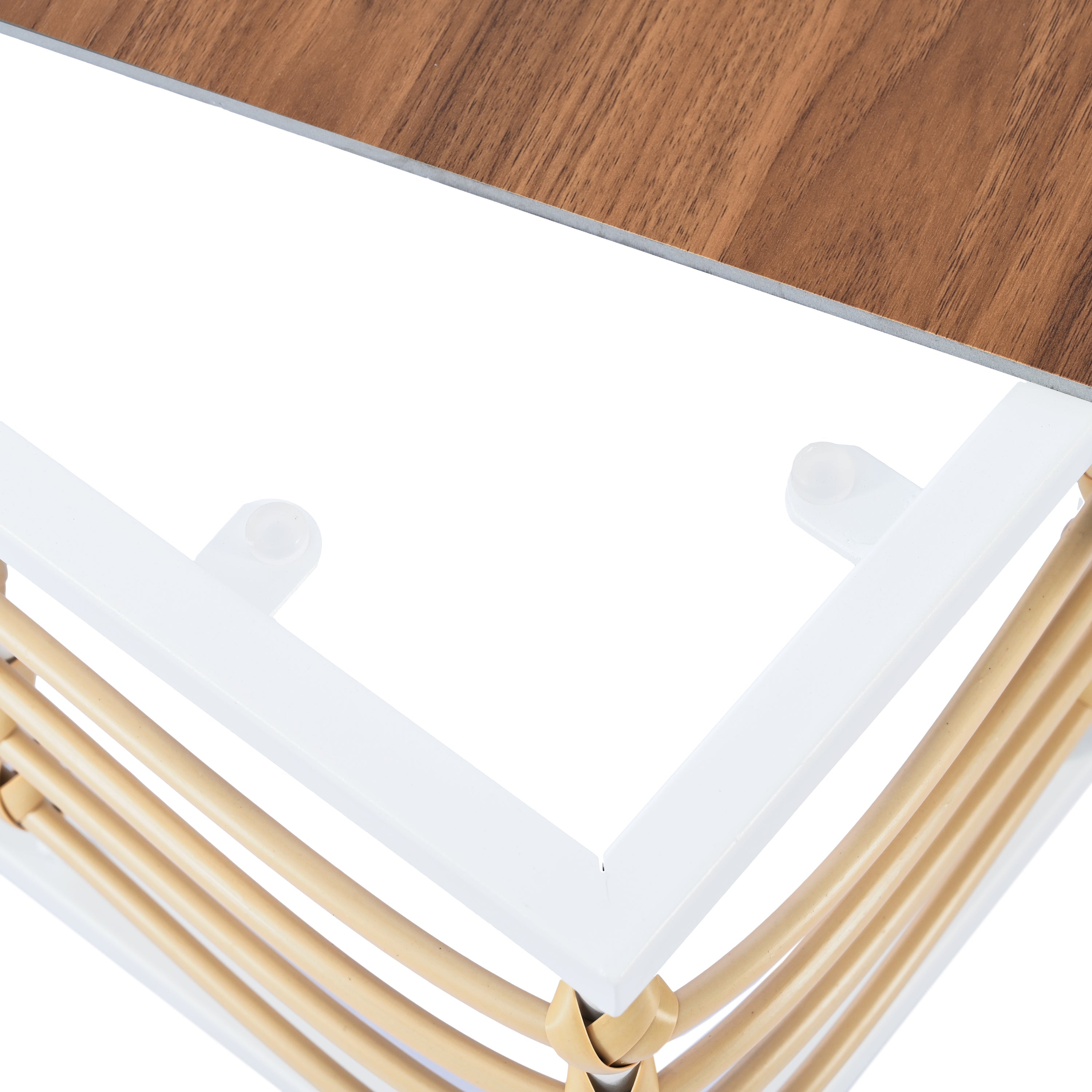 Ensemble de canapés d'angle d'extérieur Walker Edison | Blanc, moderne et minimaliste, 7 pièces, en métal.