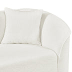 Canapé d'angle sculptural et incurvé contemporain Boucl¨¦ en forme de L 