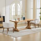 Chaises de salle à manger cylindriques rembourrées en lin, style moderne du milieu du siècle 