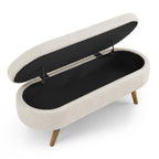 Walker Edison | Banc de rangement ovale ottoman