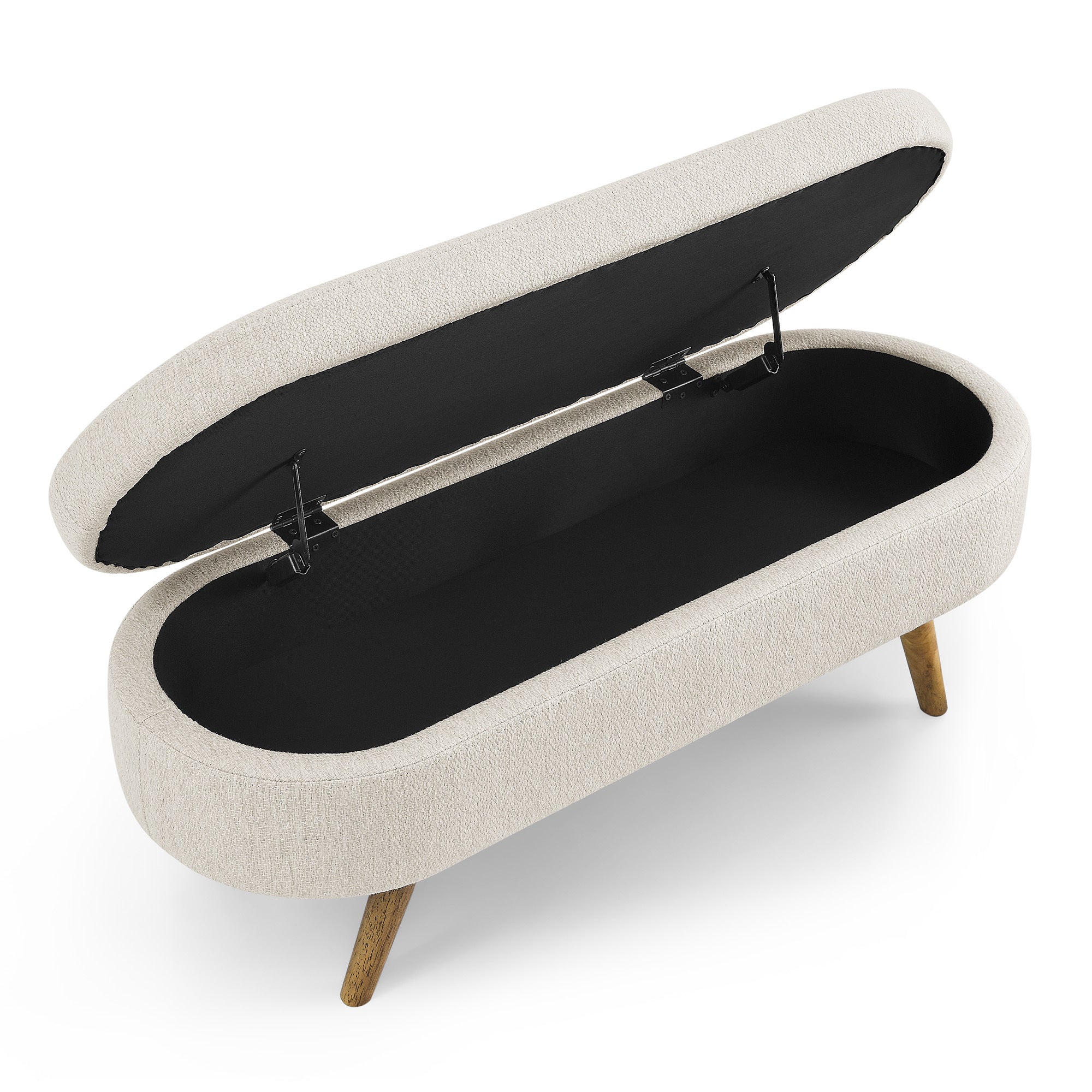 Walker Edison | Banc de rangement ovale ottoman
