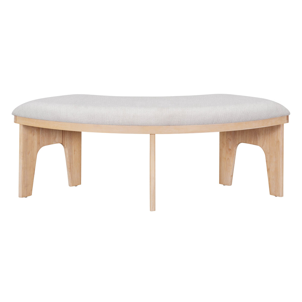 Walker Edison | Charmant ensemble de salle à manger rustique rond 5 pièces avec chaises et banc incurvé 