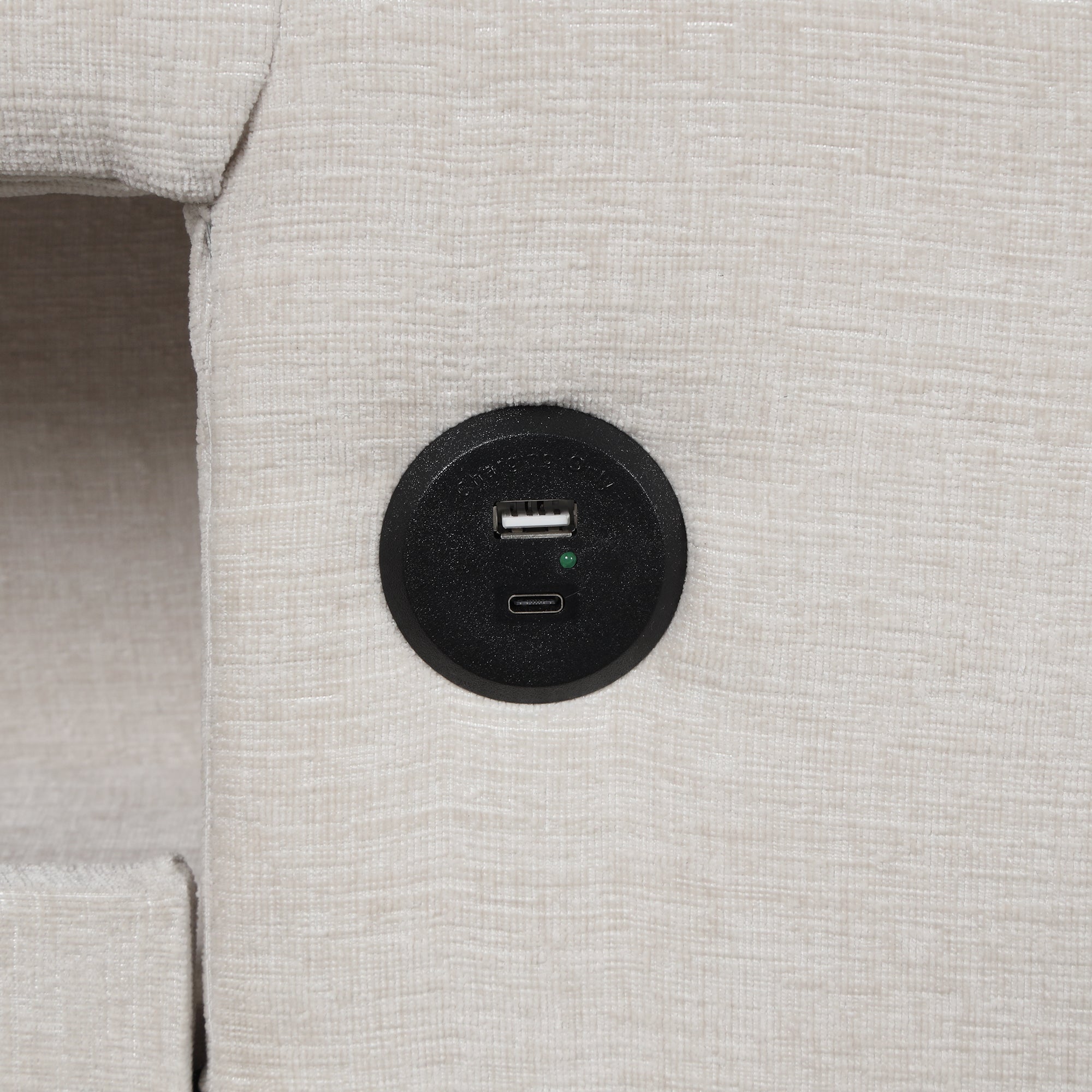 Walker Edison | Canapé d'angle modulaire en forme de L avec rangement et ports USB 