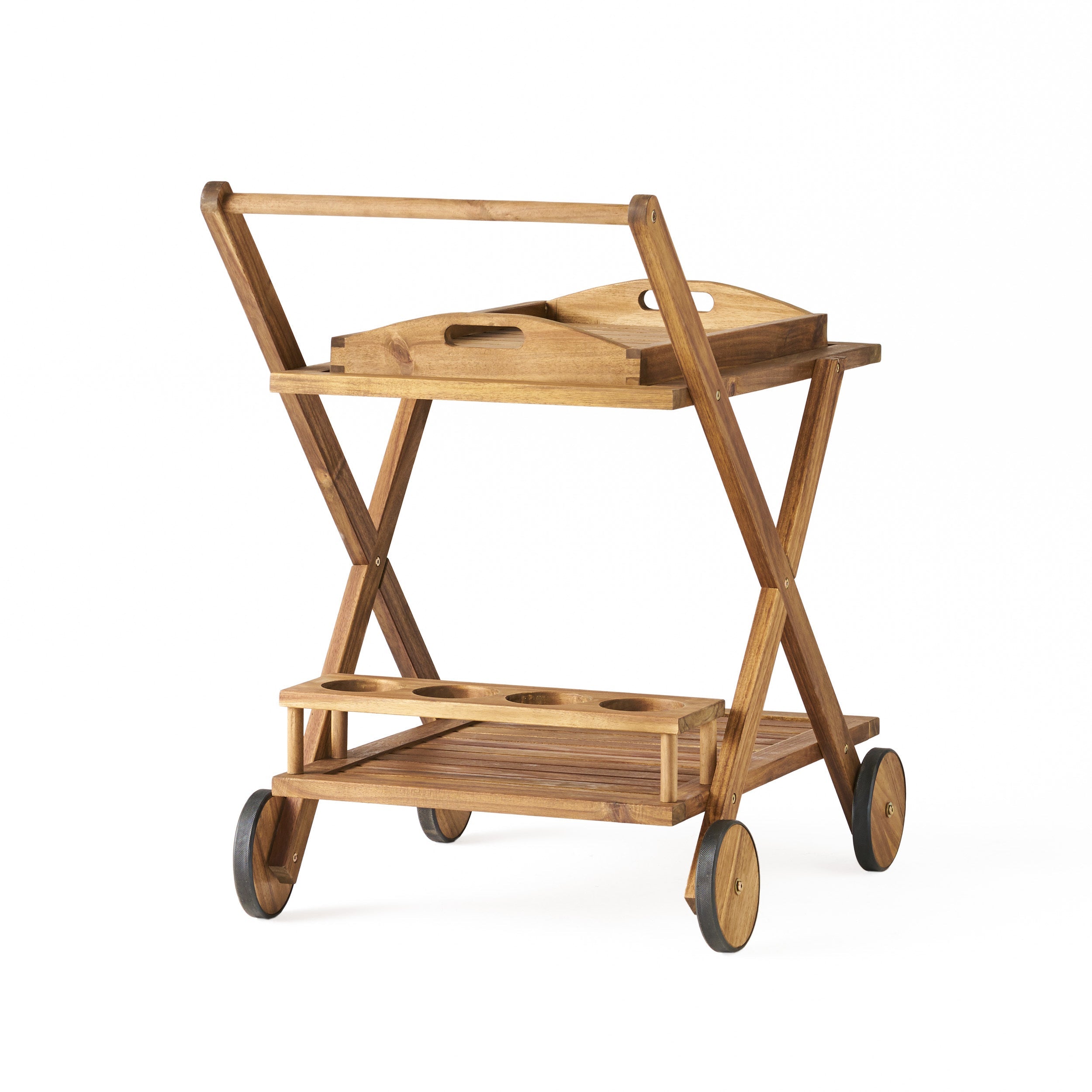 Walker Edison | Chariot de bar extérieur en bois
