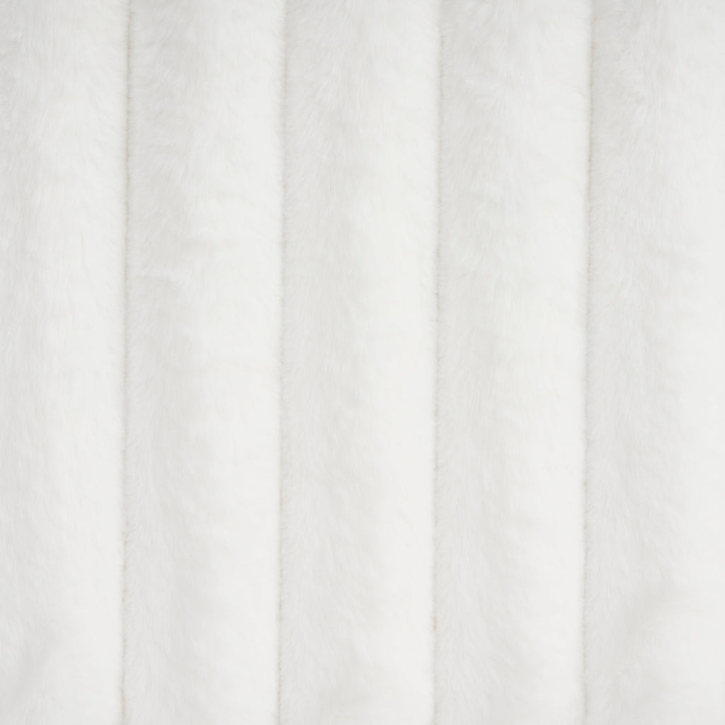 Walker Edison | Cadre de lit Queen rembourré en bouclette blanche ondulée