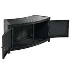 Walker Edison | Ensemble de canapé de patio en rotin avec structure de spa et espaces de rangement