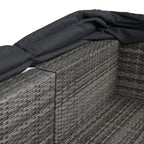 Ensemble de canapés d'angle 7 pièces en rotin tressé avec auvent pour terrasse extérieure Walker Edison 