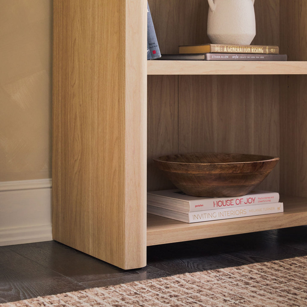 Bibliothèque ouverte moderne en bois Amira