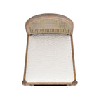 Tabouret de bar Panama Boucle 30,5' à dossier incurvé en rotin, lot de 2 