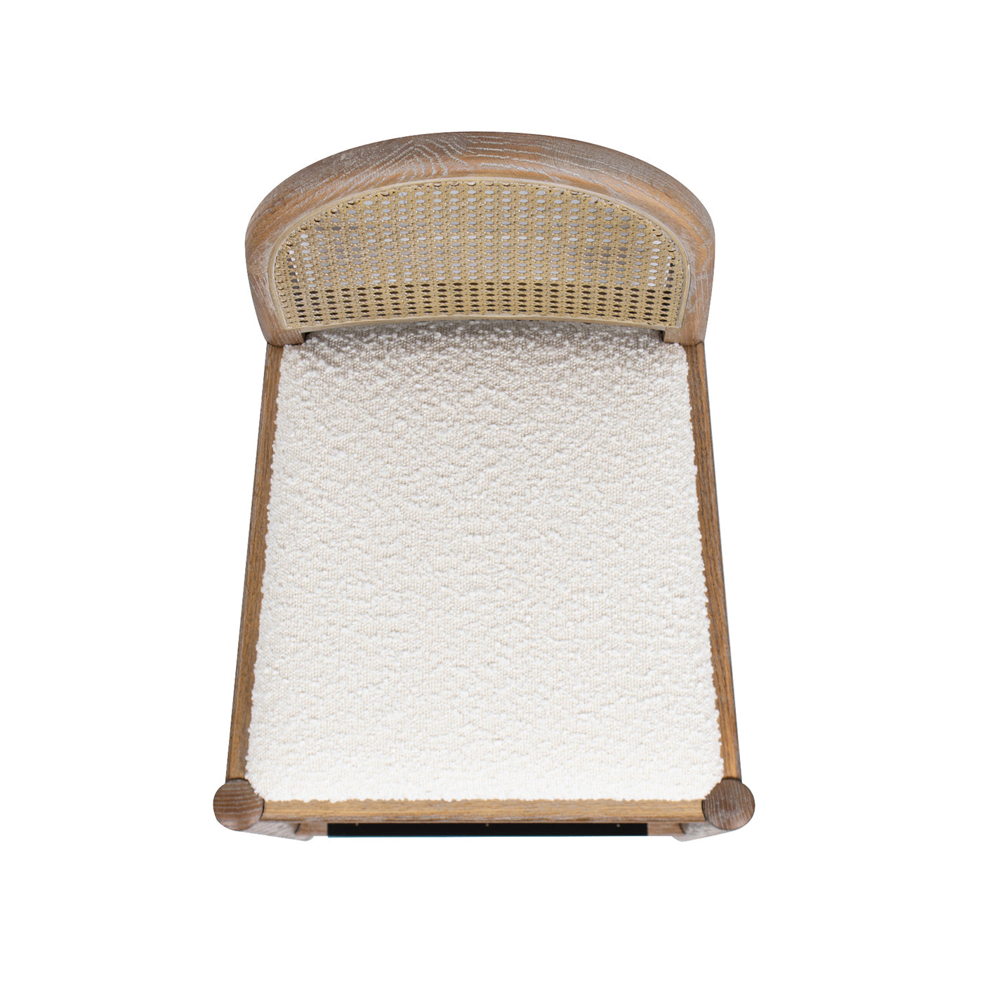 Tabouret de bar Panama Boucle 30,5' à dossier incurvé en rotin, lot de 2 